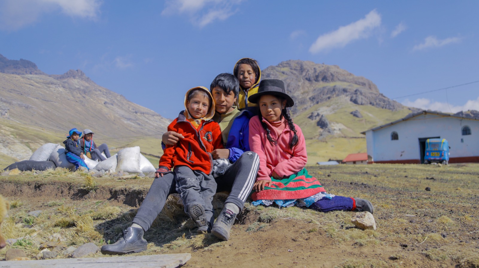 Familia de comunidad andina .
